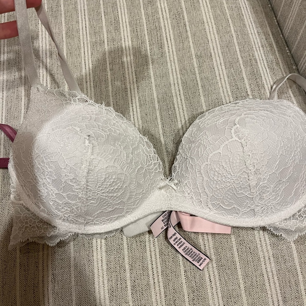 Elegant White Lace Bra